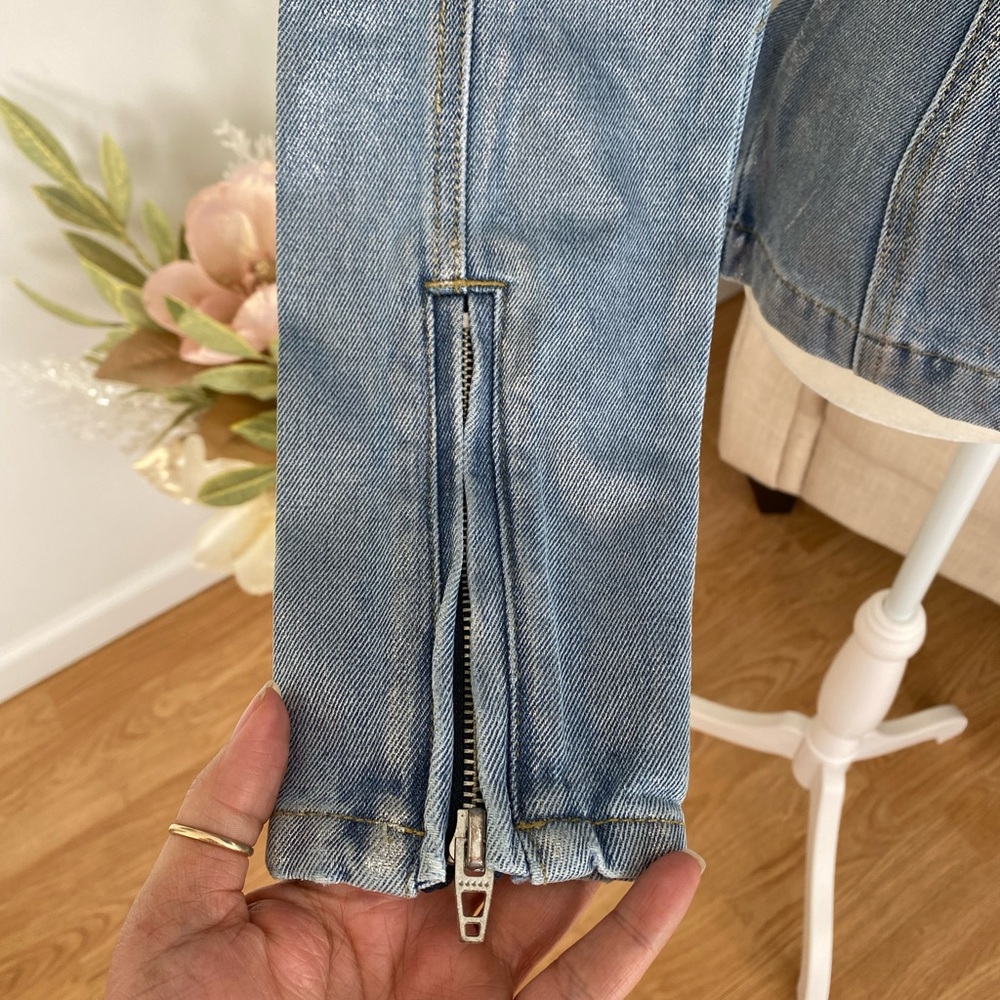 BLANK NYC WOMEN’S DENIM METALLIC OCATED JACKET SIZE S - Picture 6 of 14